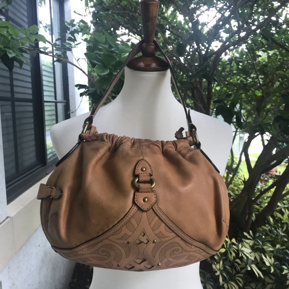Cole Haan Small Leather Brown Hobo Bag